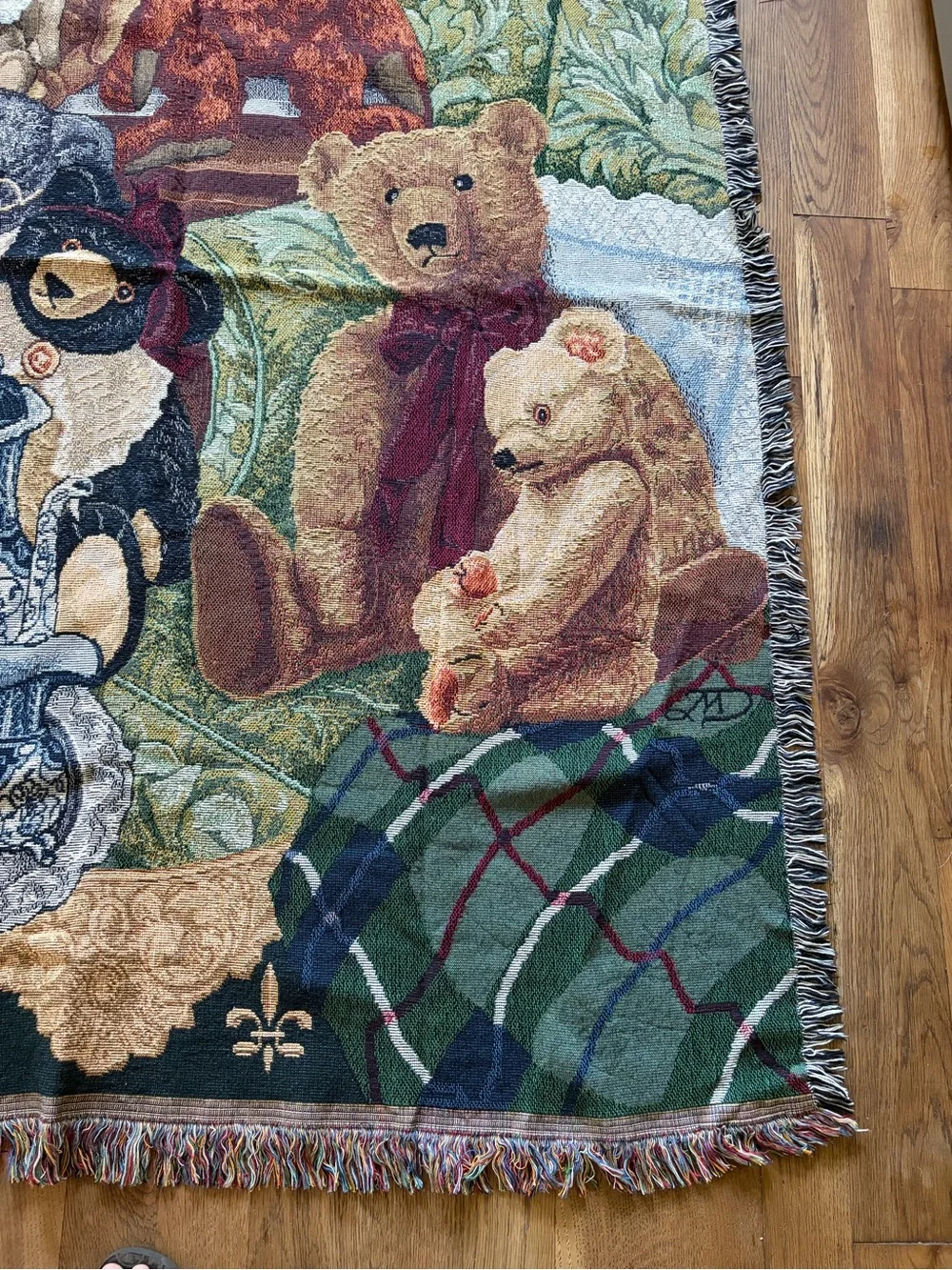 Boyds bears throw blanket the family